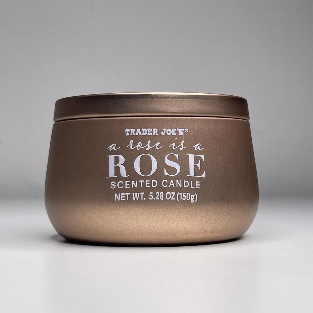 Trader Joe’s A Rose is a Rose Scented Candle Soy Wax 28 Hours Limited Edition